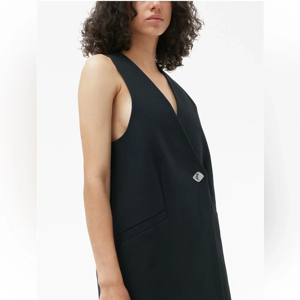 GANNI Blazer V Neck Sleeveless Mini Dress - Picture 4 of 11